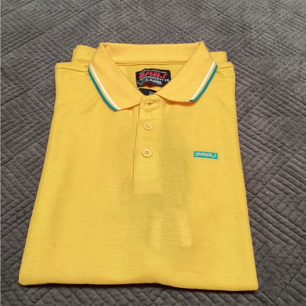 RRJ mens polo, slim fit, size L, pit to pit 19.5 inches 159